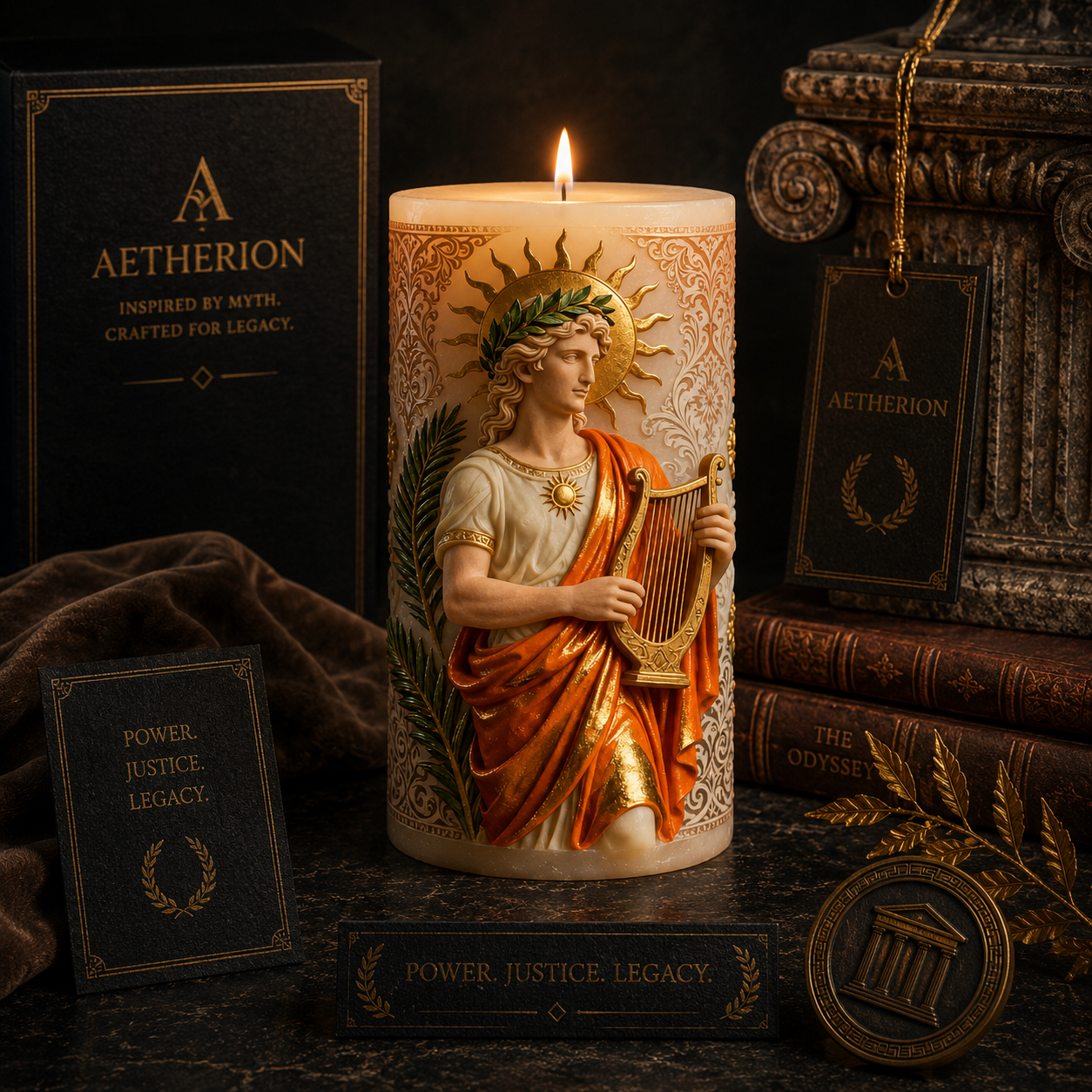 Ancient Greek Mythology Apollo Candle Silicone Mold