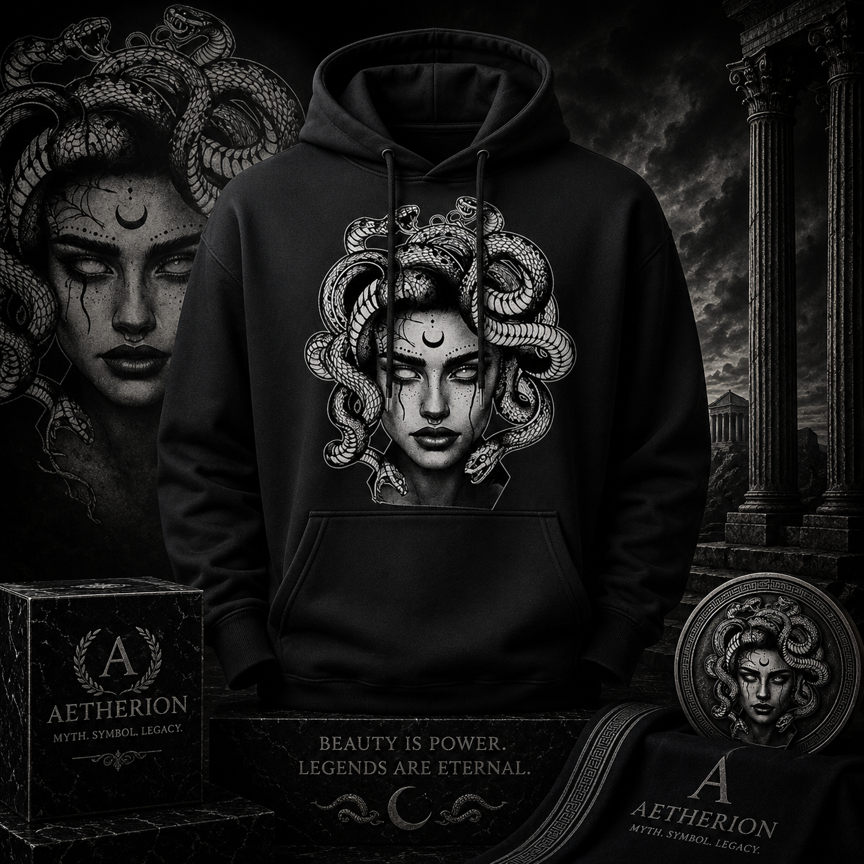 Tattooed Medusa Mythic Hoodie