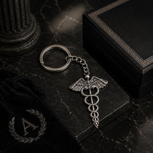 Caduceus Symbol Keychain