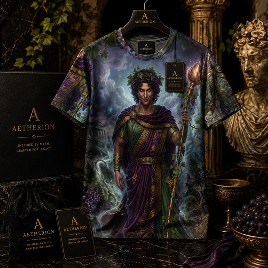 Dionysus Divine Revelry All-Over Print Men's O-Neck T-Shirt | Greek Mythology Apparel | Aetherion