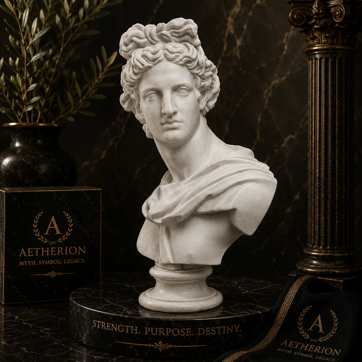 Apollo Adelos Bust Sculpture