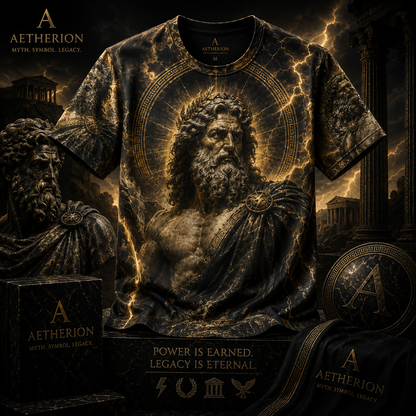 Zeus of Olympus — Mythological Greek All-Over Print T-Shirt