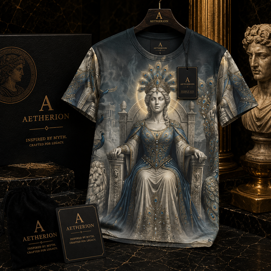 Hera Divine Queen All-Over Print Men's O-Neck T-Shirt | Greek Mythology Apparel | Aetherion