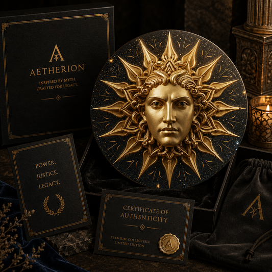 Apollo Helios Sun Face Wall Art Wooden Sign