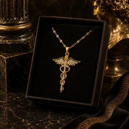 Hermes Caduceus Necklace