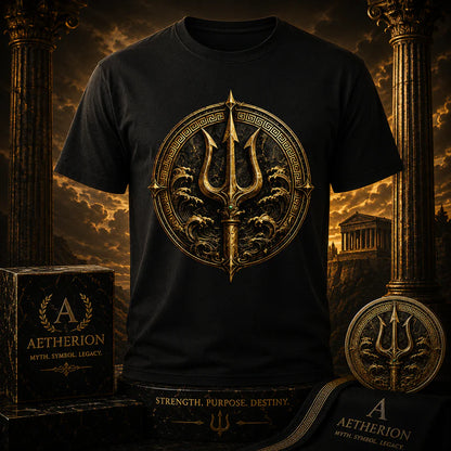 Poseidon Trident Emblem — Unisex O-Neck Short Sleeve T-Shirt