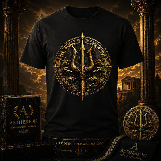 Poseidon Trident Emblem — Unisex O-Neck Short Sleeve T-Shirt