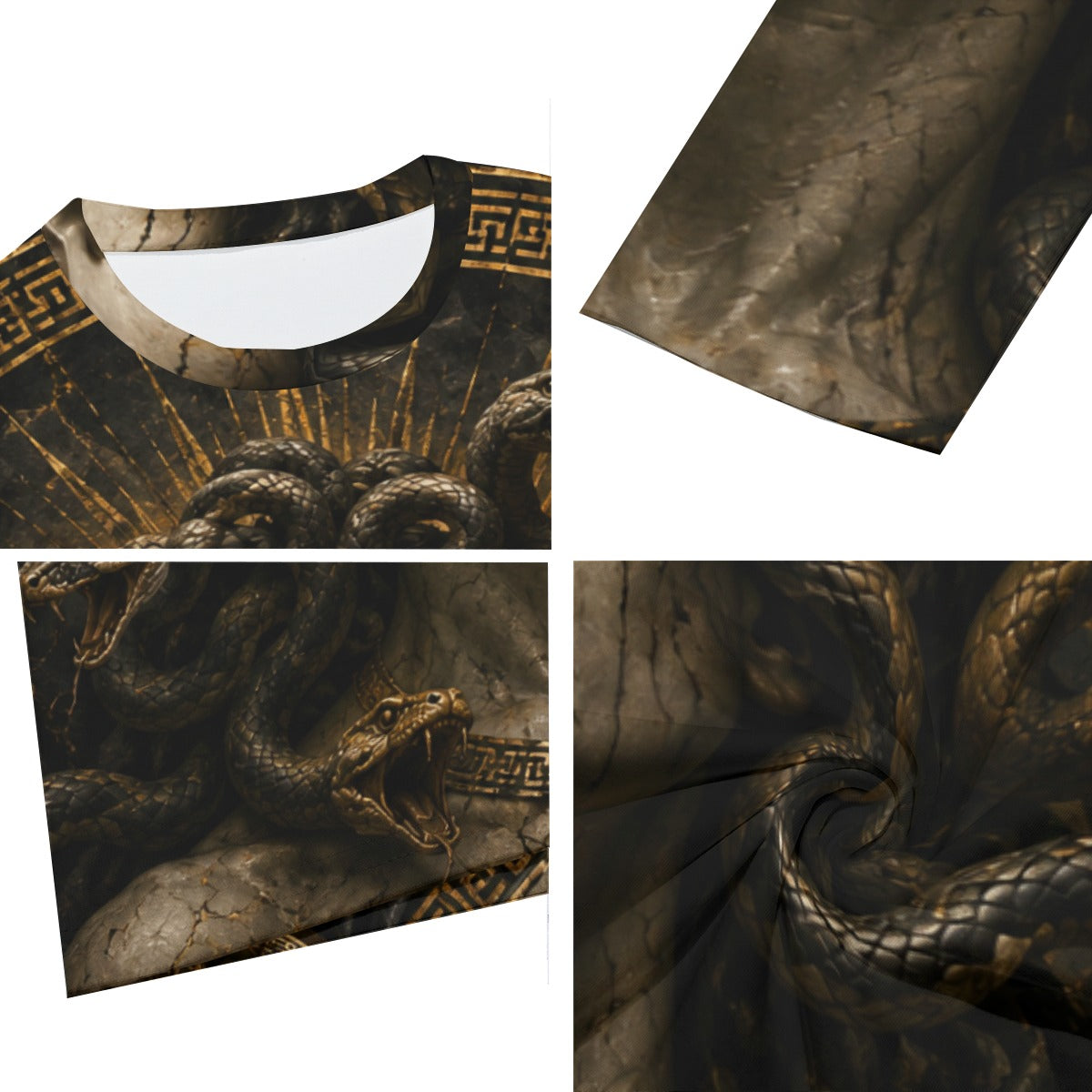 Medusa of the Eternal Gaze — All-Over Print Long Sleeve T-Shirt