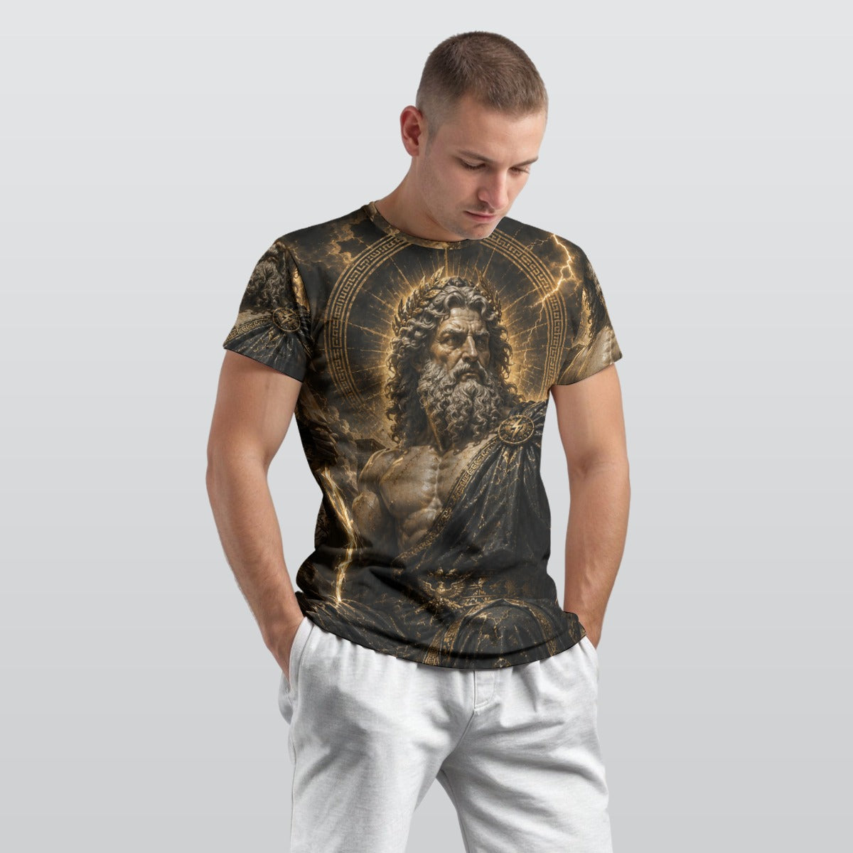 Zeus of Olympus — Mythological Greek All-Over Print T-Shirt