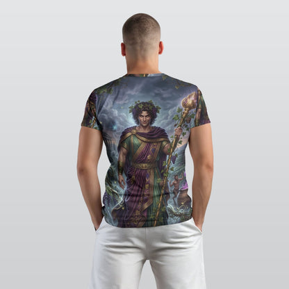 Dionysus Divine Revelry All-Over Print Men's O-Neck T-Shirt | Greek Mythology Apparel | Aetherion