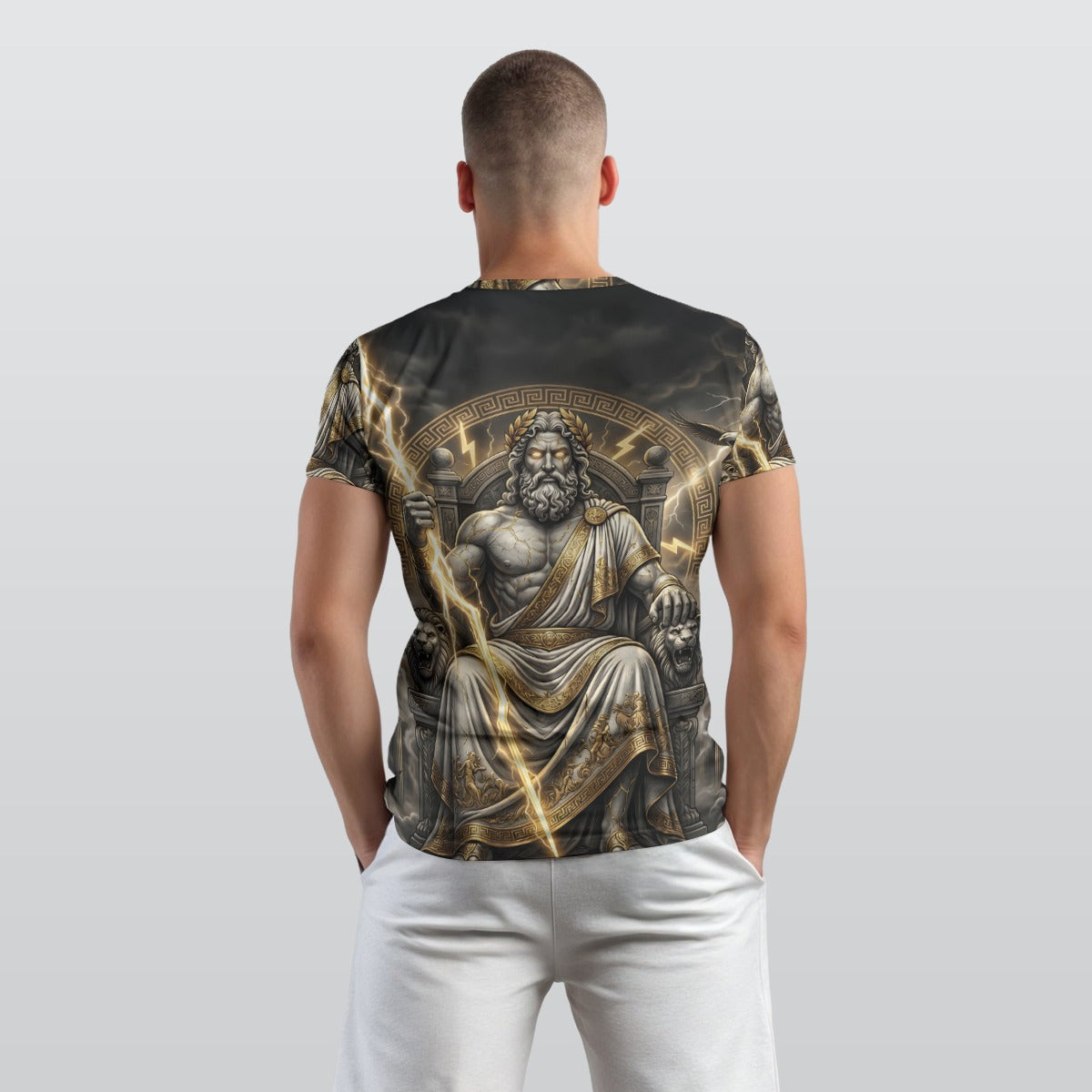 Zeus of Olympus — Divine Thunder All-Over Print T-Shirt