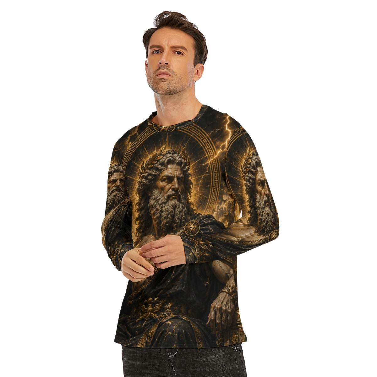 Zeus of Olympus — Divine Thunder Long Sleeve T-Shirt