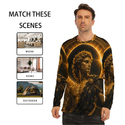 Apollo in the Golden Eclipse — All-Over Print Long Sleeve T-Shirt
