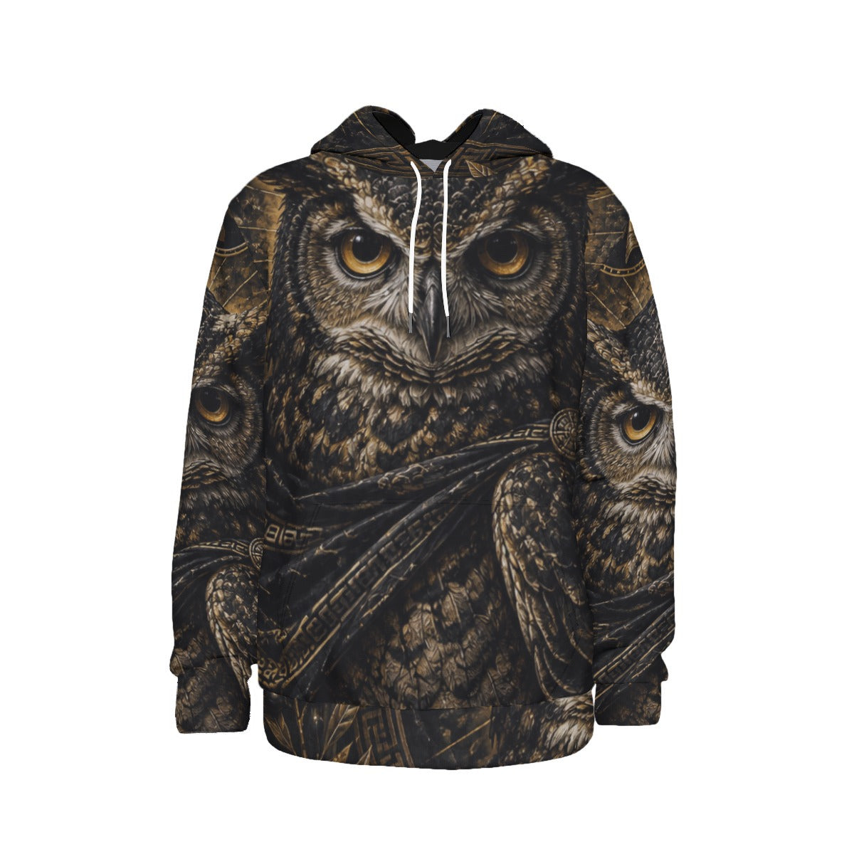 The Owl of Wisdom — All-Over Print Thicken Pullover Hoodie