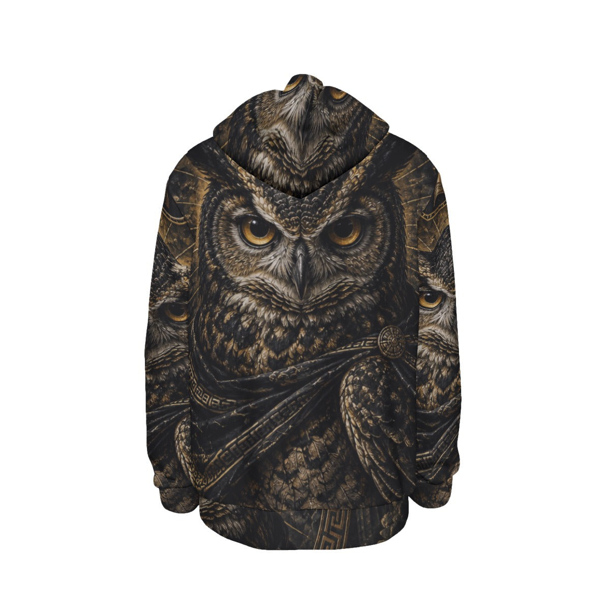 The Owl of Wisdom — All-Over Print Thicken Pullover Hoodie
