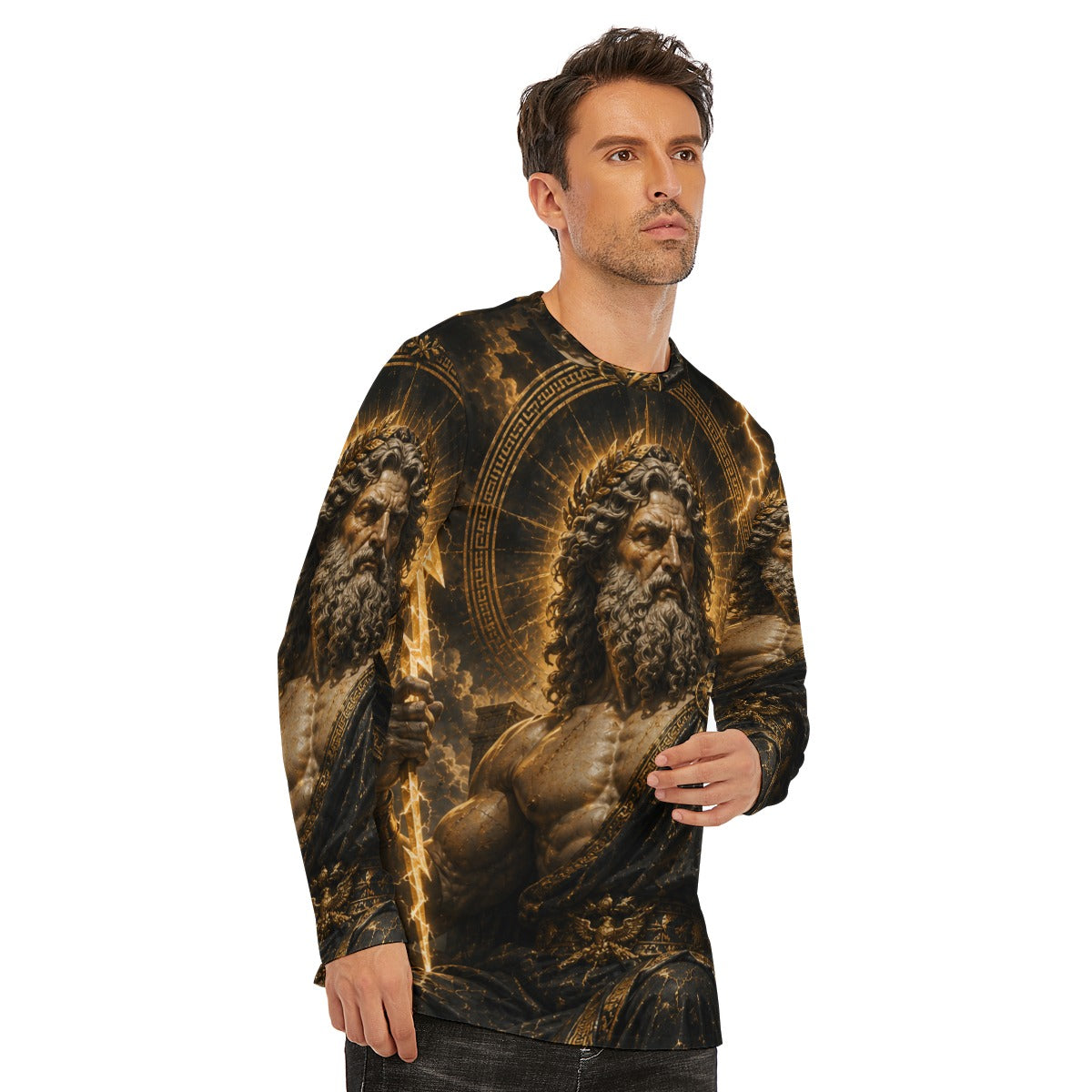 Zeus of Olympus — Divine Thunder Long Sleeve T-Shirt