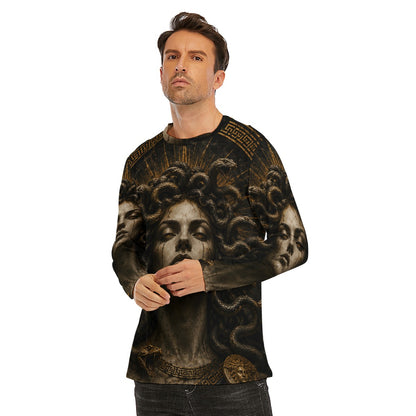 Medusa of the Eternal Gaze — All-Over Print Long Sleeve T-Shirt