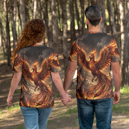 Phoenix of Eternal Rebirth — All-Over Print Mythic T-Shirt