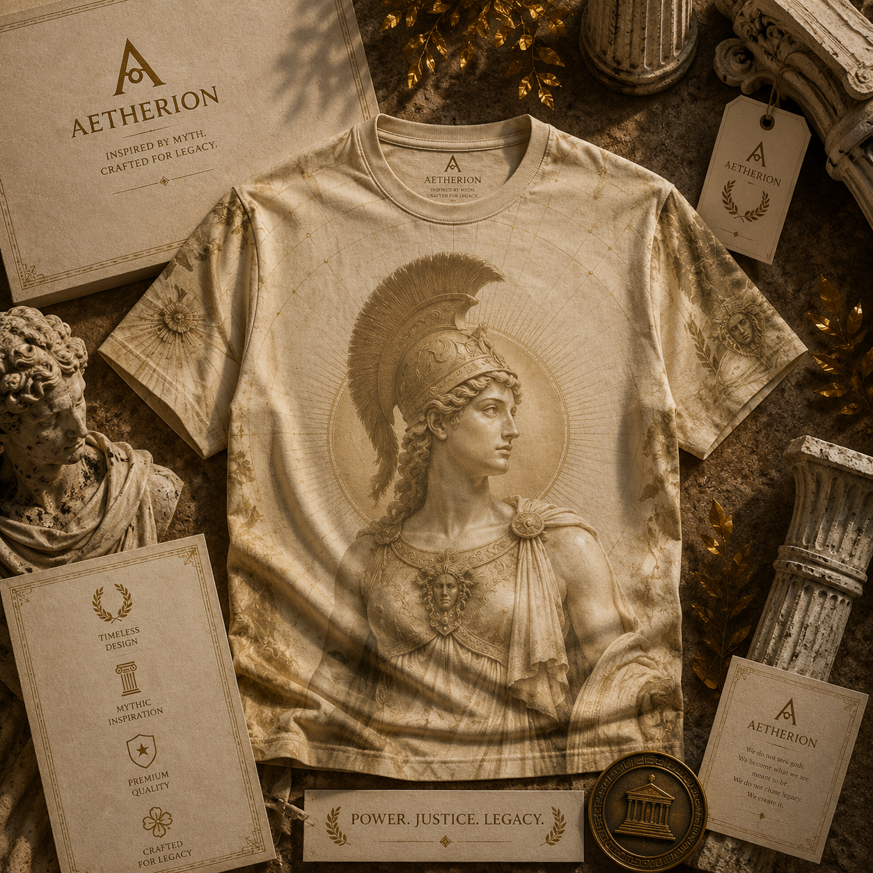 Goddess Athena All-Over Print Men’s O-Neck T-Shirt