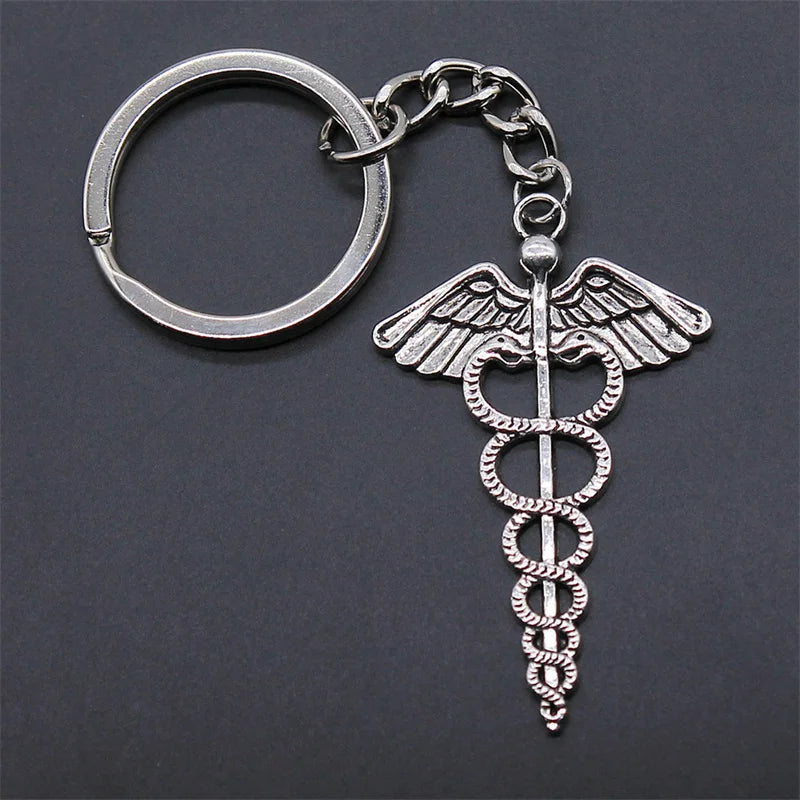 Caduceus Symbol Keychain