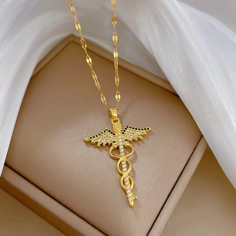 Hermes Caduceus Necklace
