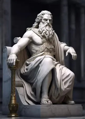 Zeus Abstract Mythology Canvas Wall Art