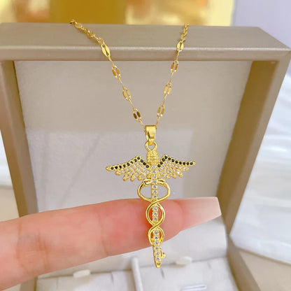 Hermes Caduceus Necklace