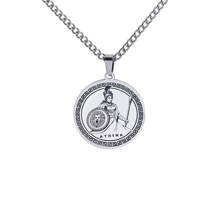 Athena & Medusa Shield Pendant