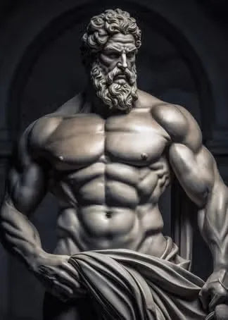 Zeus Abstract Mythology Canvas Wall Art