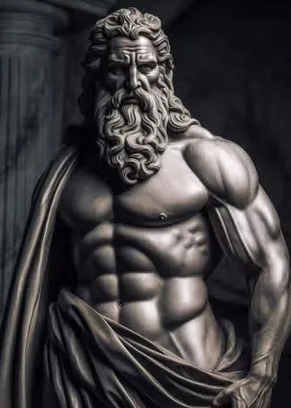 Zeus Abstract Mythology Canvas Wall Art