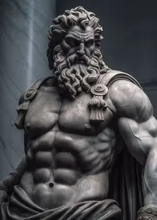 Zeus Abstract Mythology Canvas Wall Art