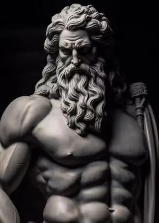Zeus Abstract Mythology Canvas Wall Art