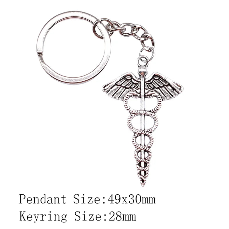 Caduceus Symbol Keychain