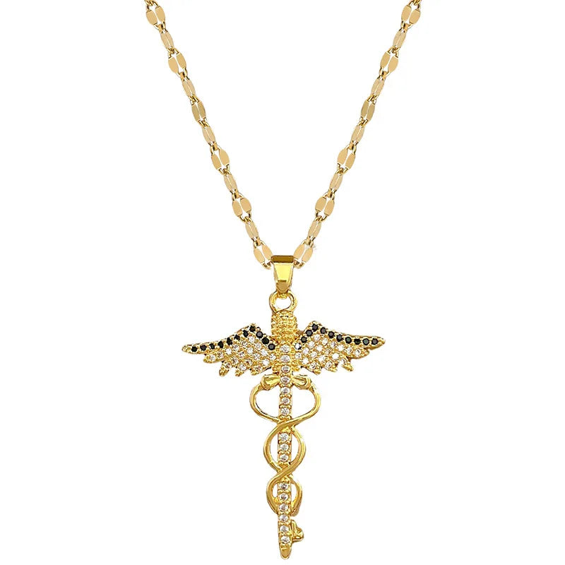 Hermes Caduceus Necklace