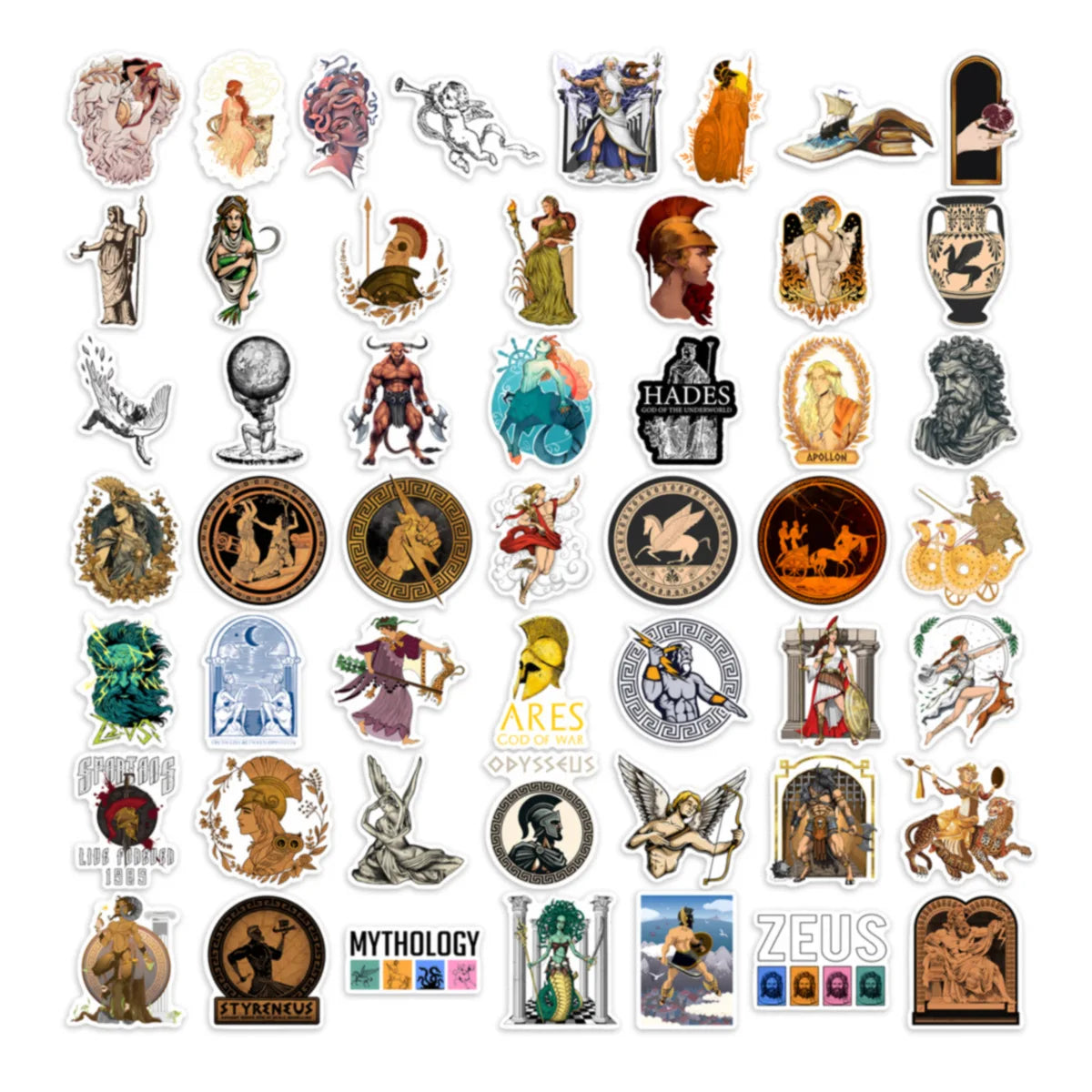 Greek Mythology Retro Sticker Collection