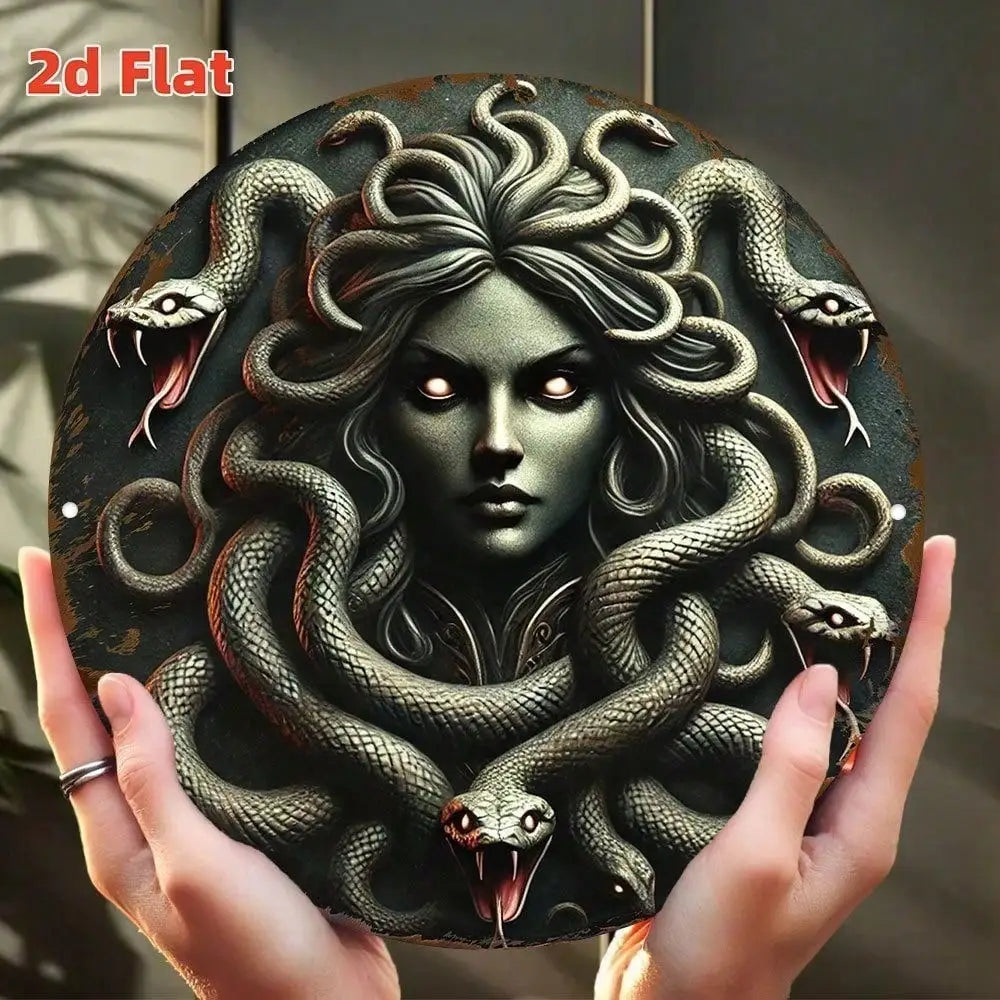 Medusa Shield Greek Mythology Metal Wall Art