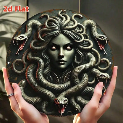 Medusa Shield Greek Mythology Metal Wall Art
