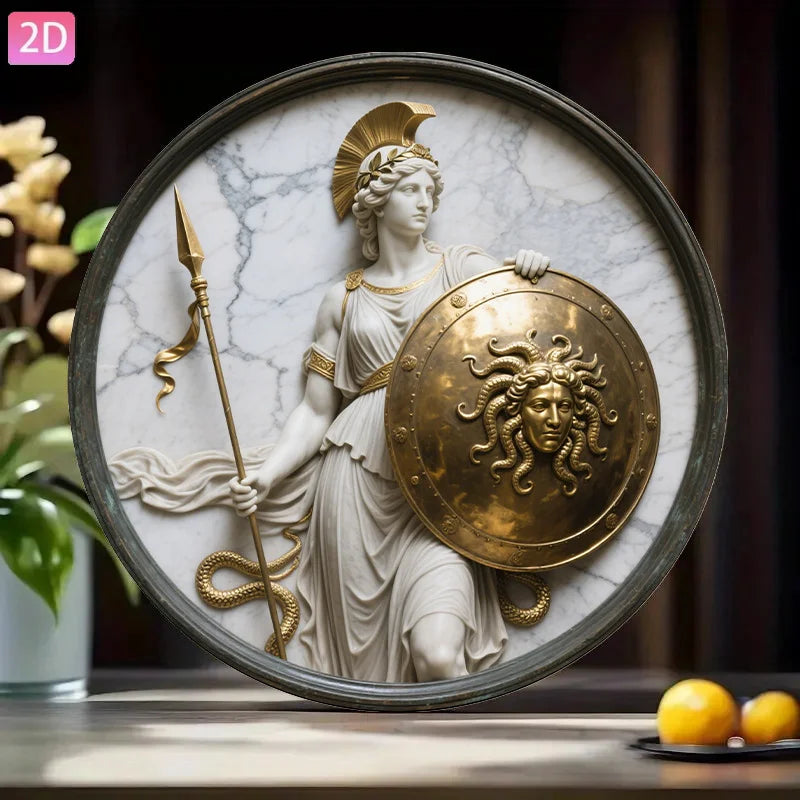 Athena Shield Aluminum Wall Sign