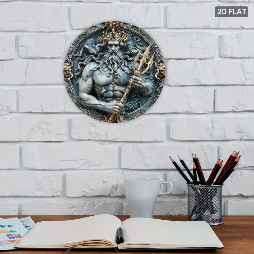 Poseidon Acrylic Painting Wall Art