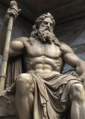 Zeus Abstract Mythology Canvas Wall Art