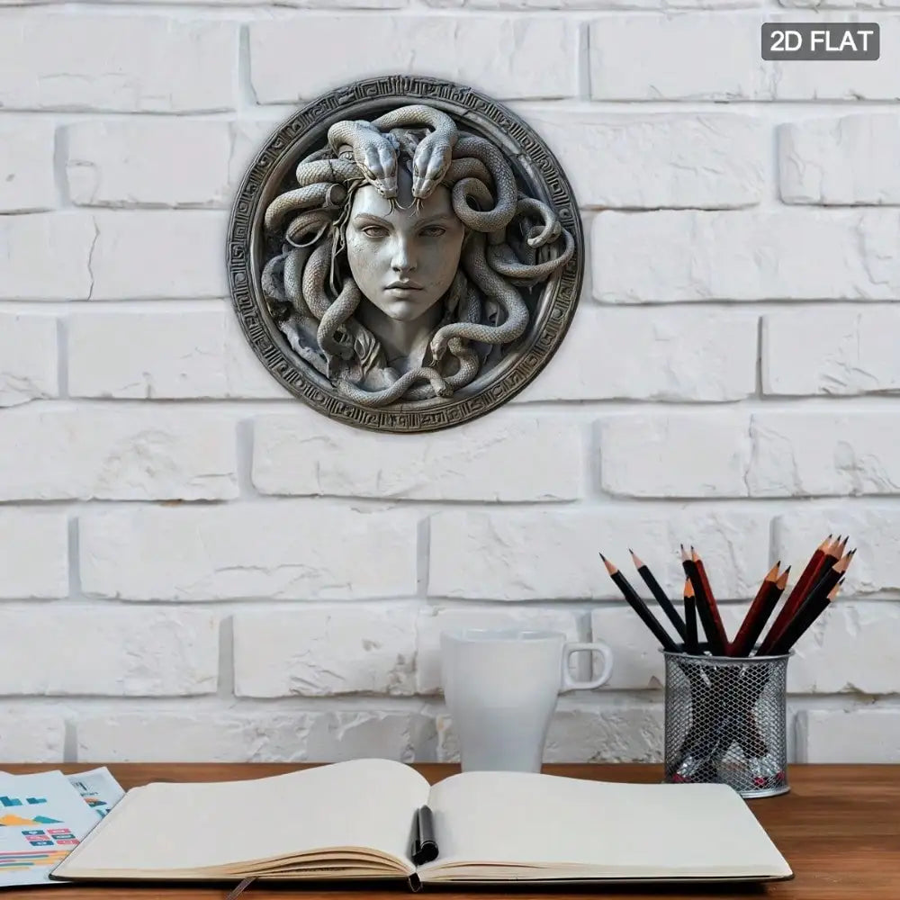 Medusa Head Metal Wall Sign