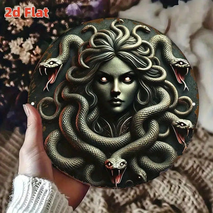 Medusa Shield Greek Mythology Metal Wall Art