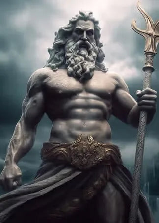 Zeus Abstract Mythology Canvas Wall Art