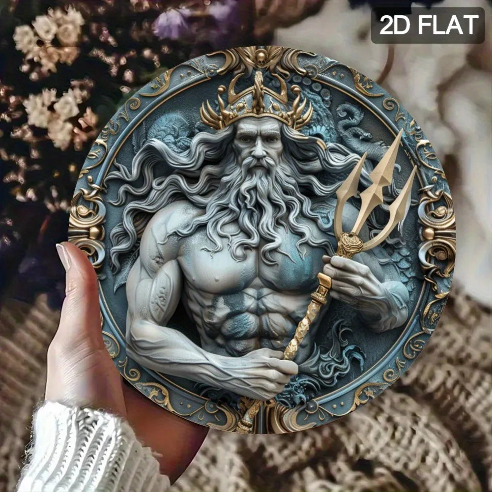 Poseidon Acrylic Painting Wall Art
