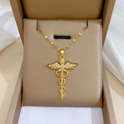 Hermes Caduceus Necklace