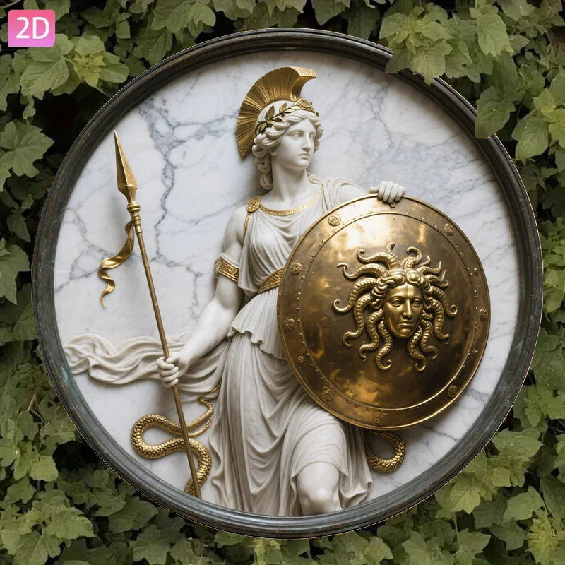Athena Shield Aluminum Wall Sign