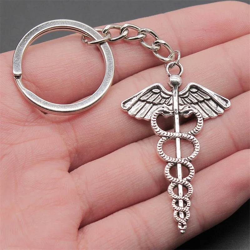 Caduceus Symbol Keychain