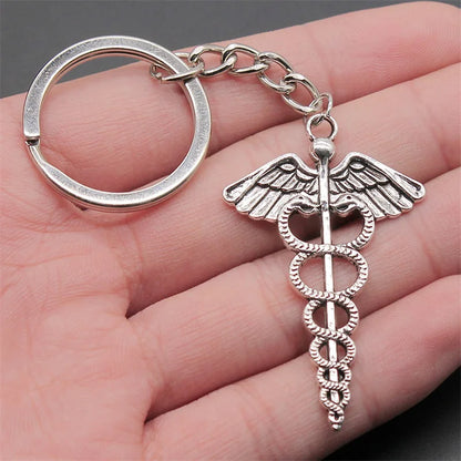 Caduceus Symbol Keychain