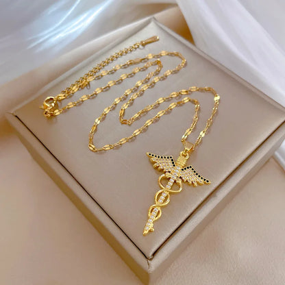 Hermes Caduceus Necklace